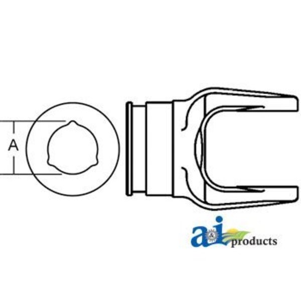 A & I Products Outer Tube Yoke, 100 Series, Size 4 2" x3" x4" A-BP204046851